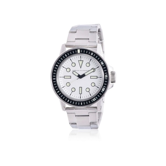 Other - 🔥 ARMANI EXCHANGE Men LEONARDO
Round White Dial Stainless Steel Bracelet🔥🔥